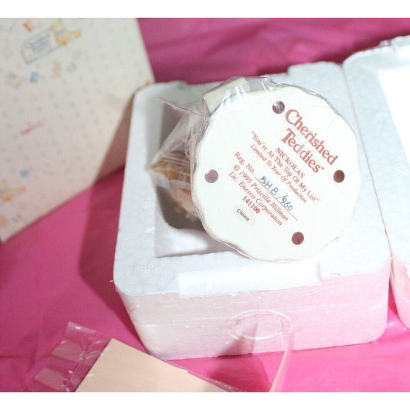 Cherished Teddies Nickolas You're At The Top Of My List Figurine In Box 141100 - Picture 7 of 12